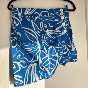 Zara asymmetrical floral mini skirt